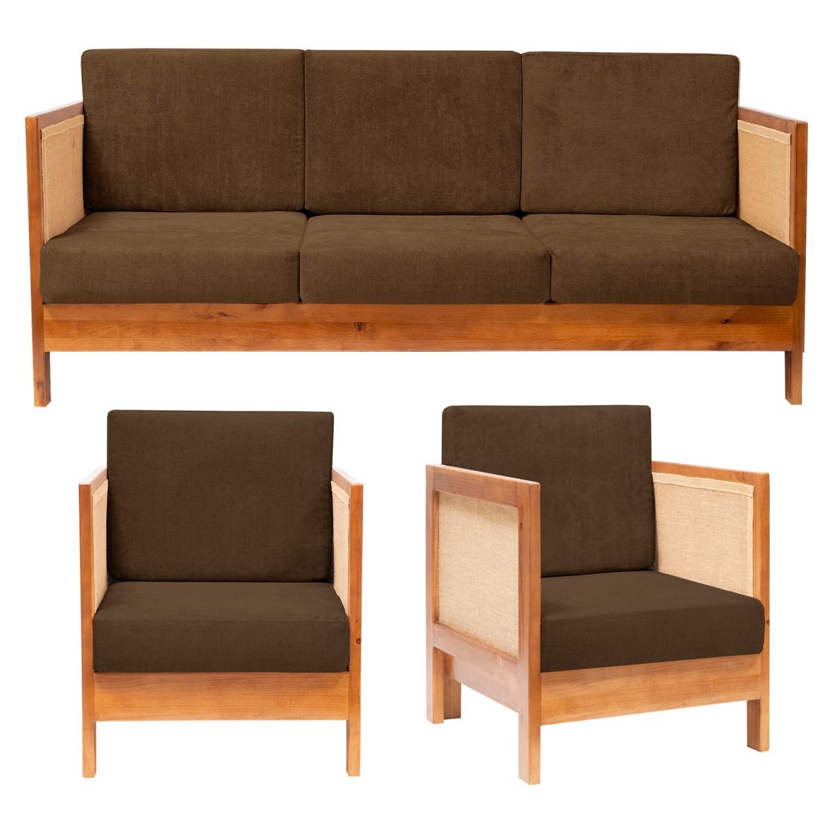 INNOVAMUEBLES - Juego de Living Montblanc 3-1-1 Cuerpos Innovamuebles