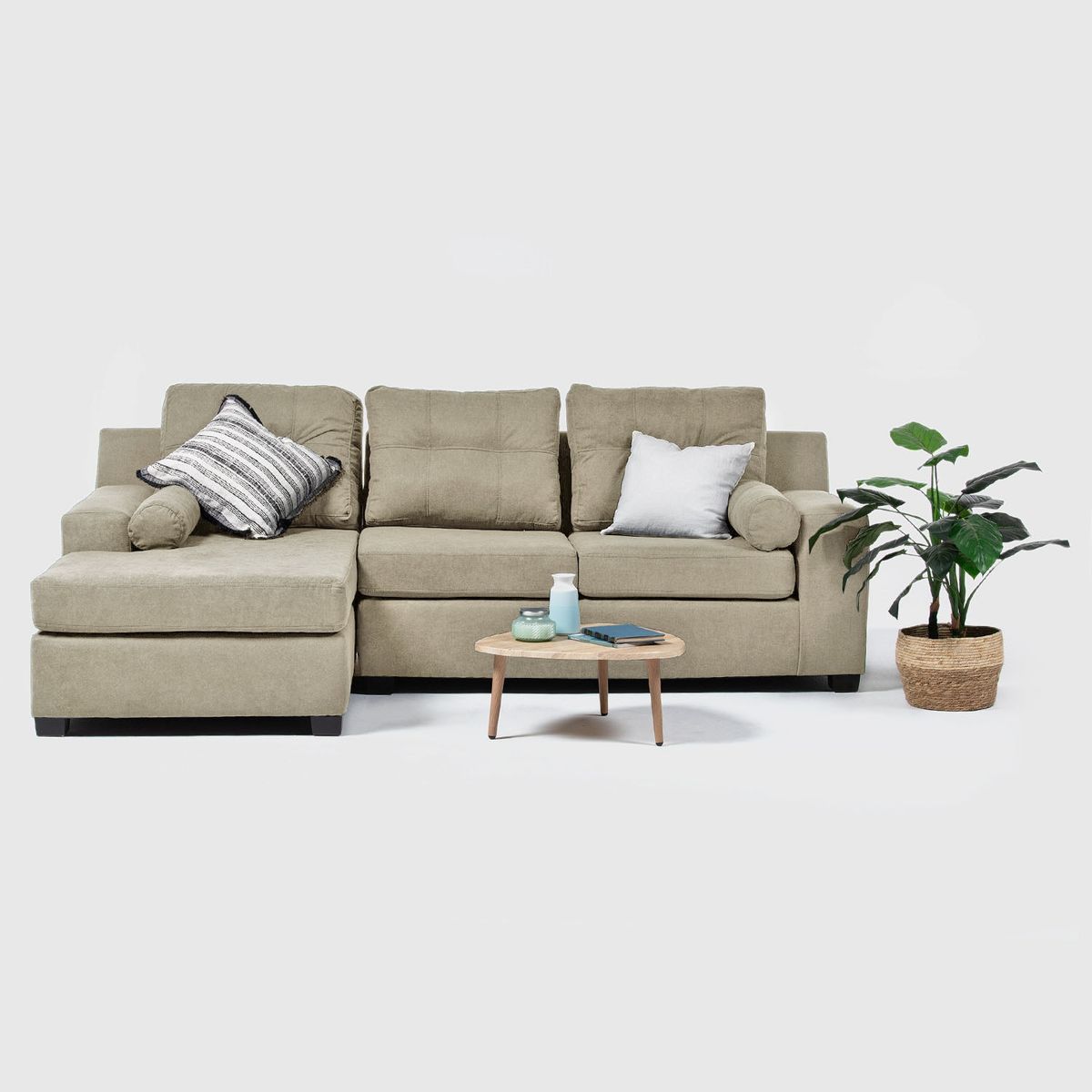 INNOVAMUEBLES - Sofá Seccional Santi Izquiedo Tela Innovamuebles