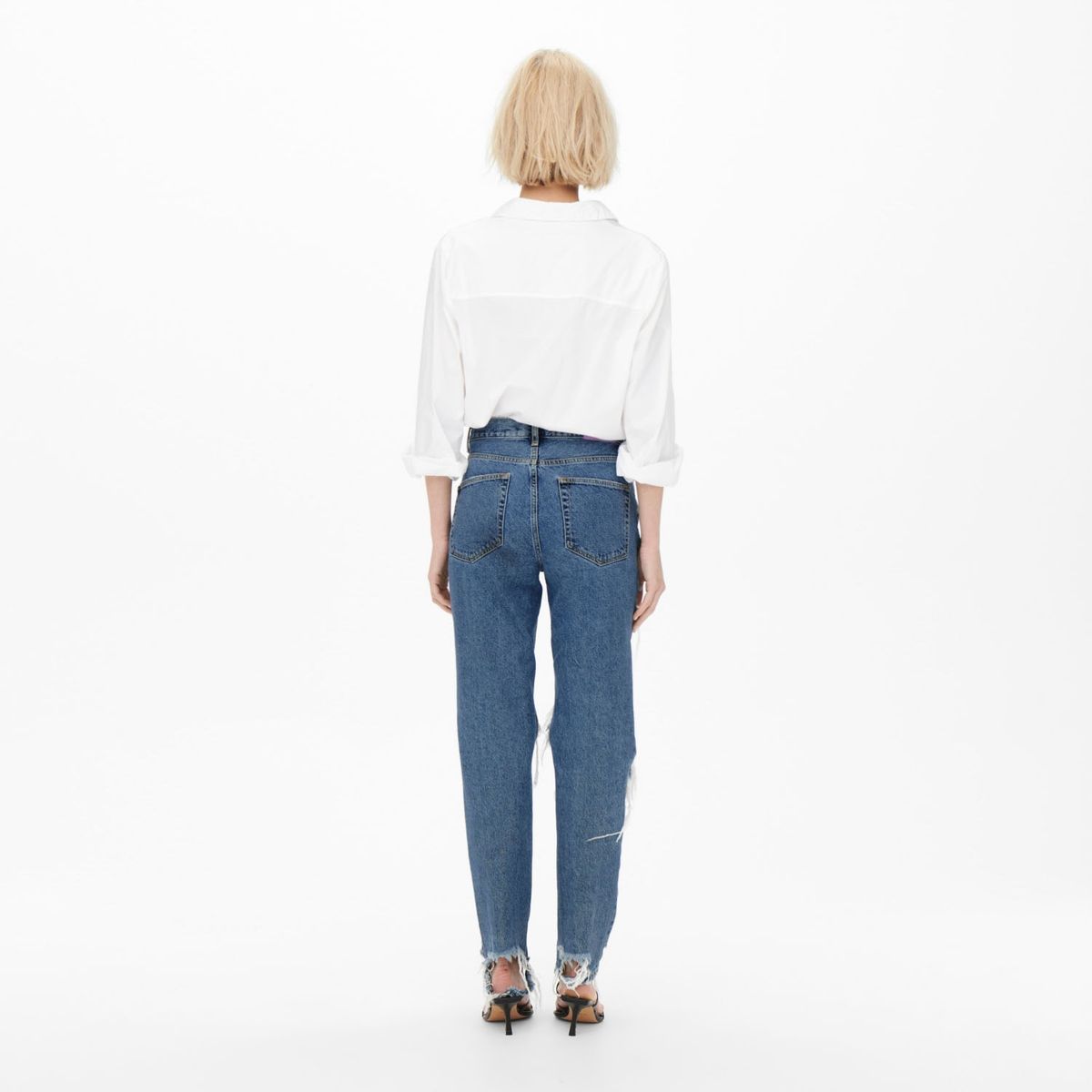 ONLY - Jeans Recto Tiro Medio Mujer Only