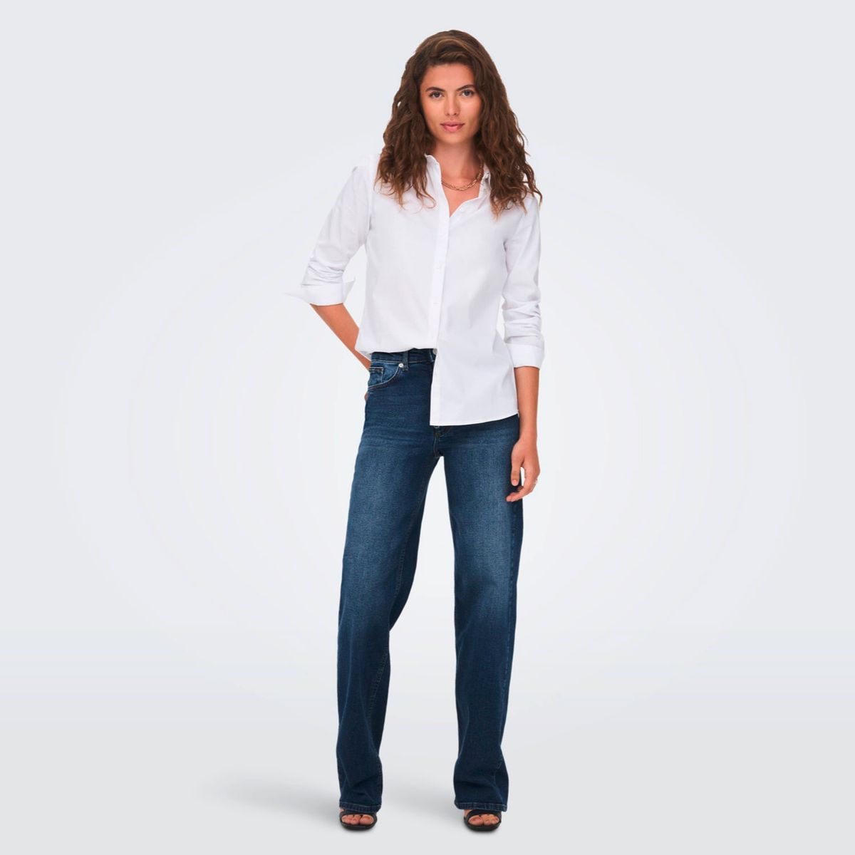 ONLY - Jeans Recto Tiro Alto Mujer Only