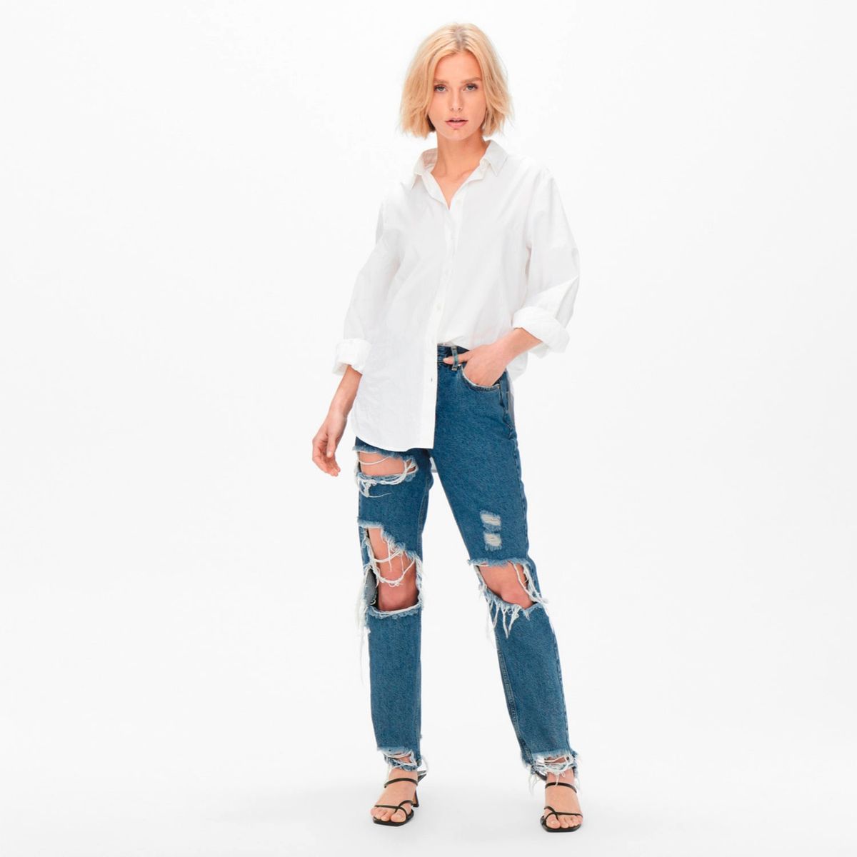 ONLY - Jeans Skinny Tiro Medio Mujer Only