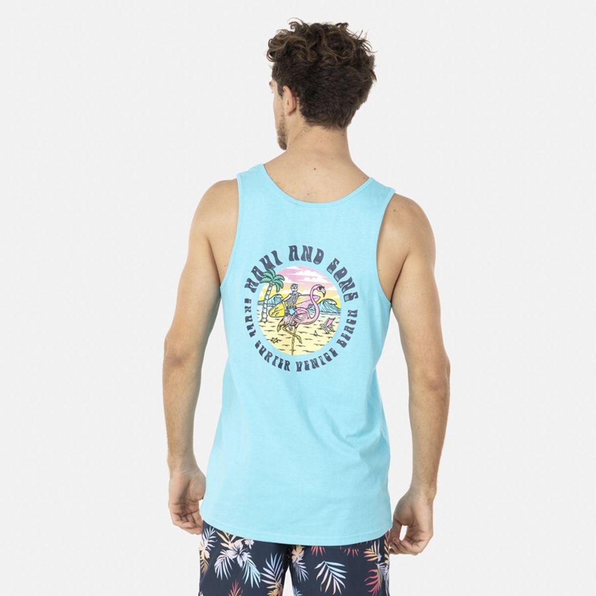 MAUI AND SONS - Polera Sin Mangas Celeste
