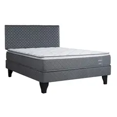 CELTA - Cama Europea Altamira 2 Plazas Base Normal + Respaldo