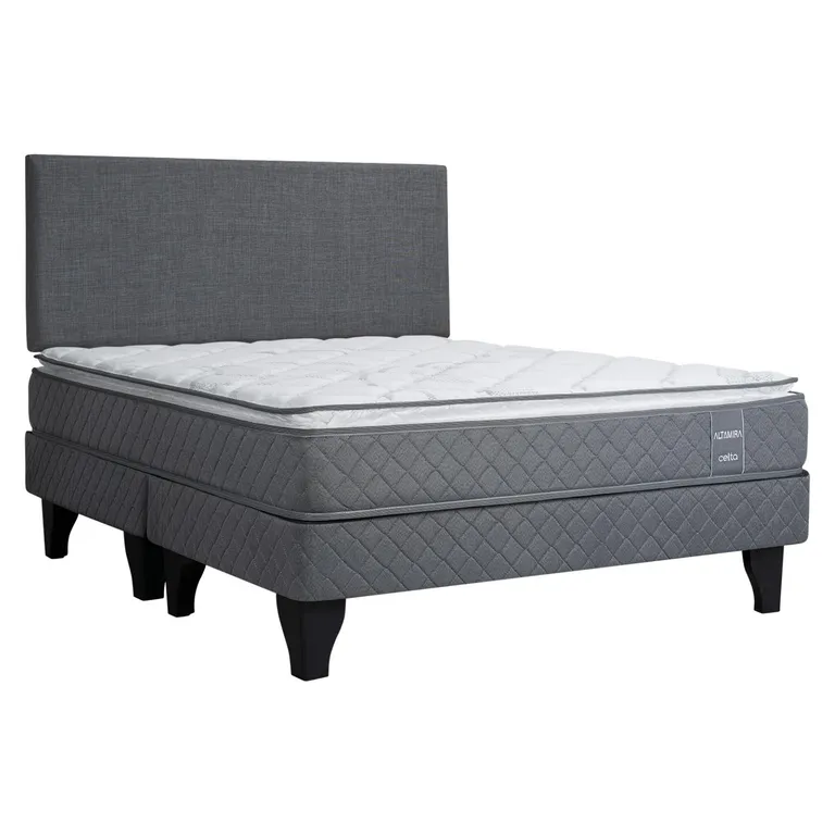 CELTA Cama Europea Altamira King Base Dividida + Respaldo