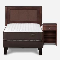 Cama Europea Ergo T 1 Plaza + Respaldo + Velador