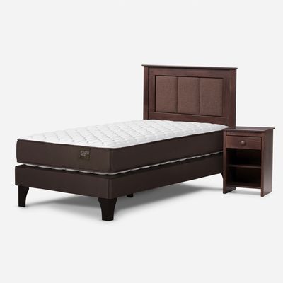 Imagen 2 del producto Cama Europea 1.5 Plazas Ergo T Respaldo+ 1 Velador Rachel