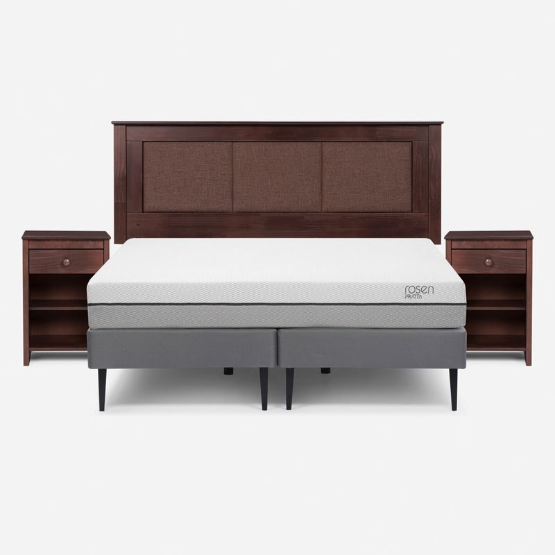 ROSEN - Cama Pratta 2 Plazas Base Dividida Rachel Rosen