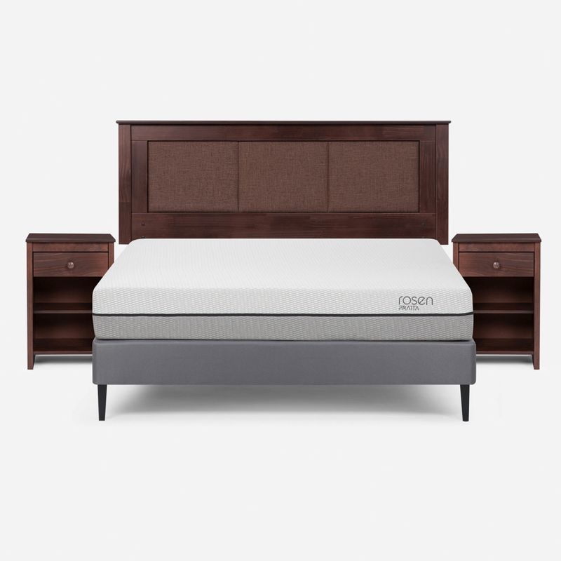 ROSEN - Cama Pratta 2 Plazas Base Normal Rachel Rosen