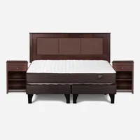 Cama Europea King Ergo T Respaldo+ Velador Rachel