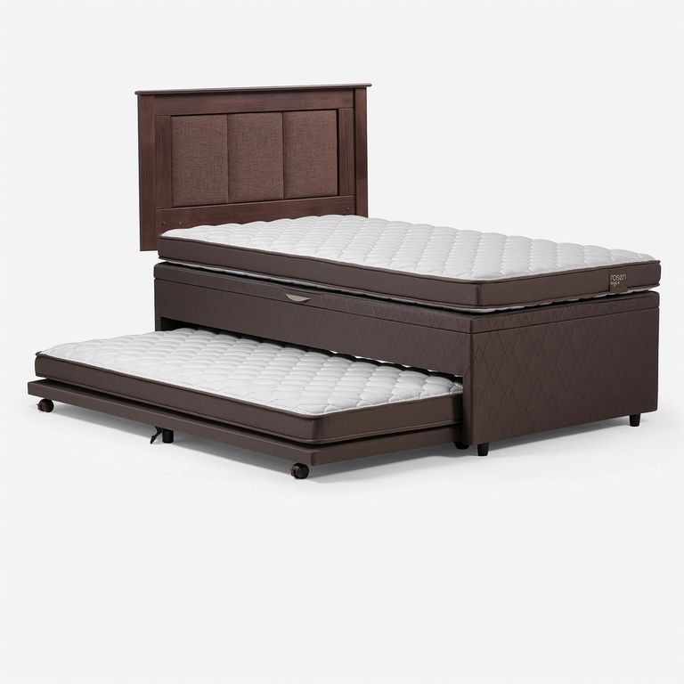 Cama Baúl New Ergo T 1.5 Plazas X 2.00 Mt + Respaldo