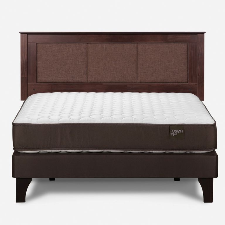 Cama Europea New Ergo T 2 Plazas x 2.00 mt Base Normal + Respaldo