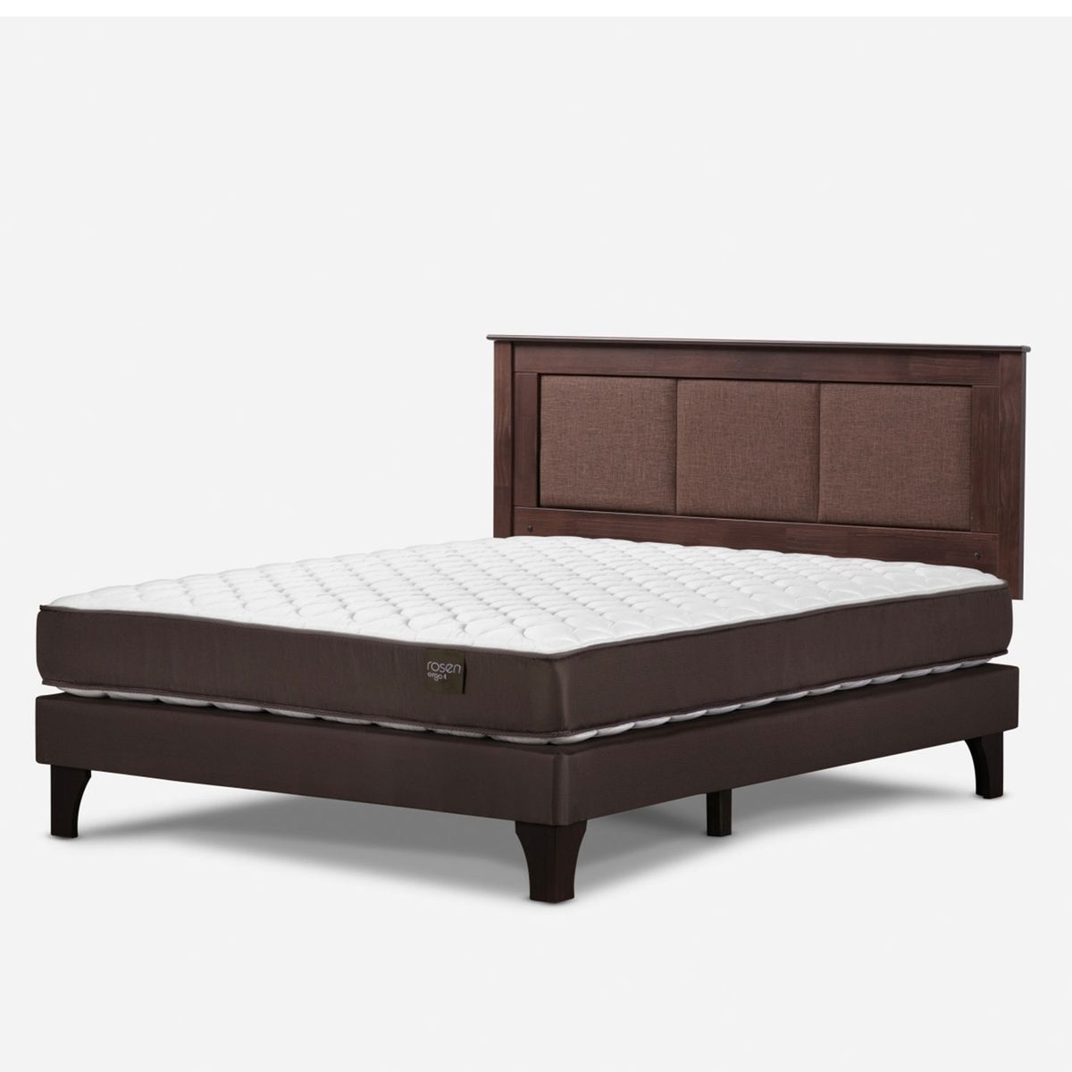 ROSEN - Cama Europea 2 Plazas Ergo T Base Normal + Respaldo Rosen