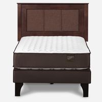 Cama Europea 1 Plaza Ergot Respaldo+ Velador Rachel