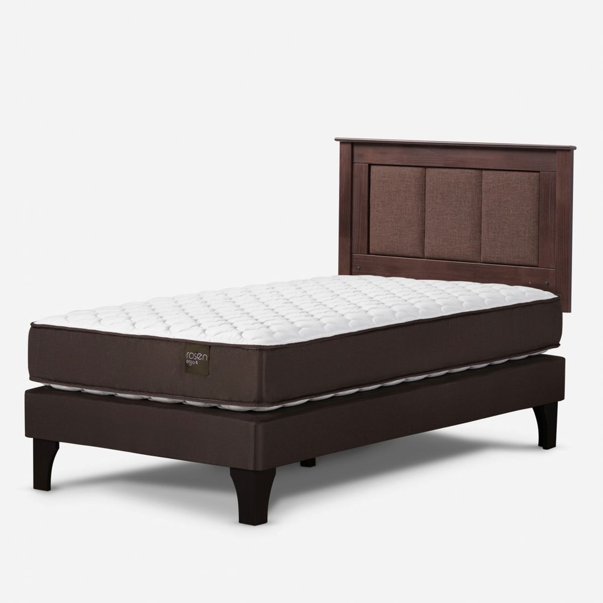 ROSEN - Cama Europea 1 Plaza Ergot Respaldo+ Velador Rachel Rosen