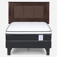 Cama Europea New Style 6 1.5 Plazas + Respaldo
