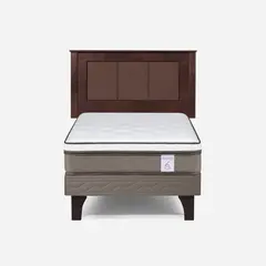 ROSEN - Cama Europea New Style 6 1.5 Plazas + Respaldo