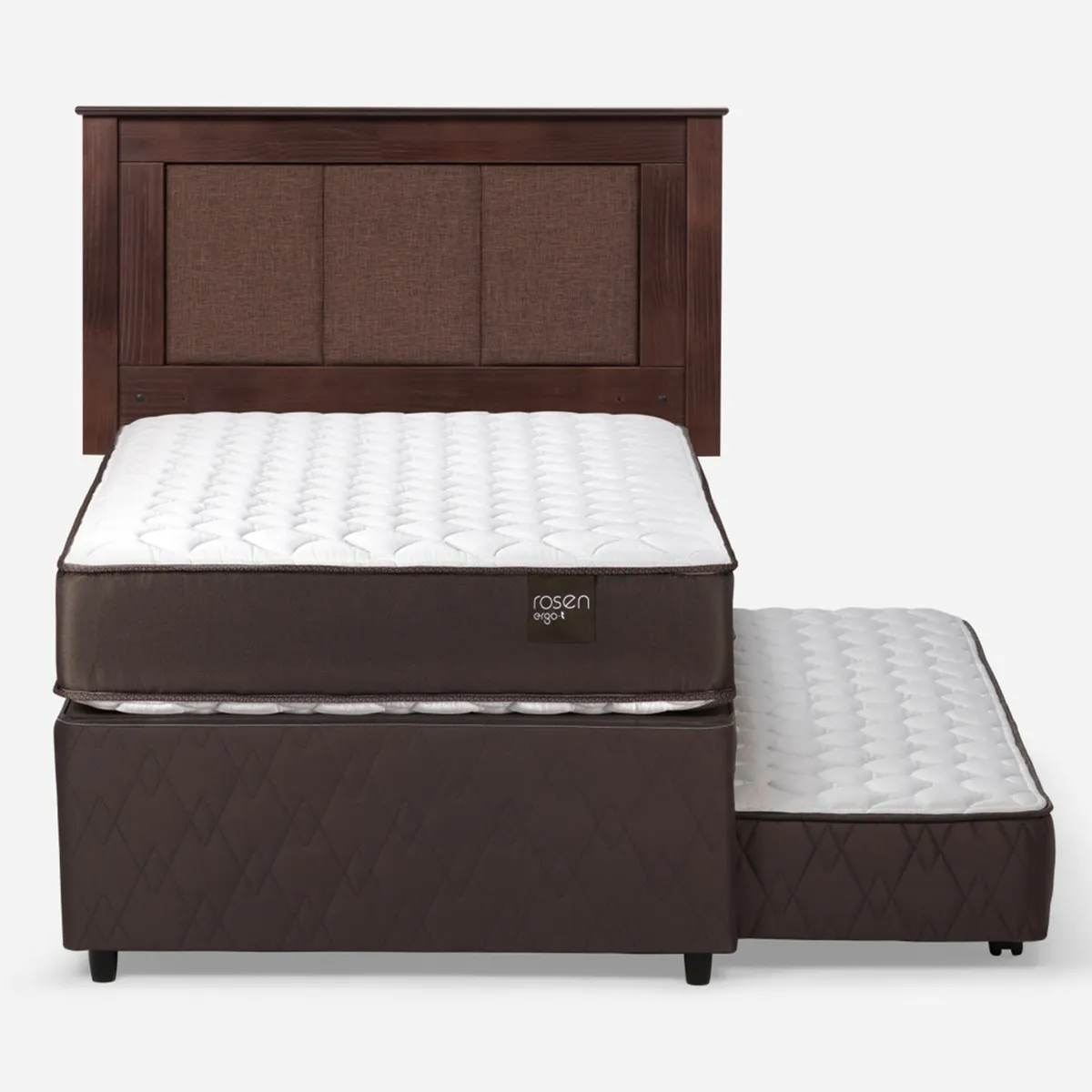 ROSEN - Cama Nido New Ergo T 1.5 plazas x 2.00 mt + Respaldo Rosen