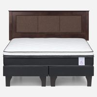 Cama Europea New Style 6 2 Plazas + Respaldo
