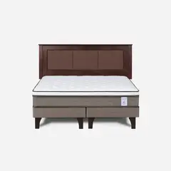 ROSEN - Cama Europea New Style 6 2 Plazas + Respaldo