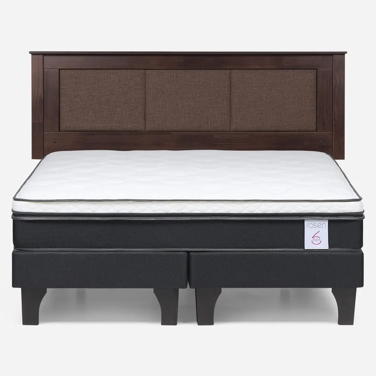 ROSEN - Cama Europea New Style 6 King + Respaldo Rosen