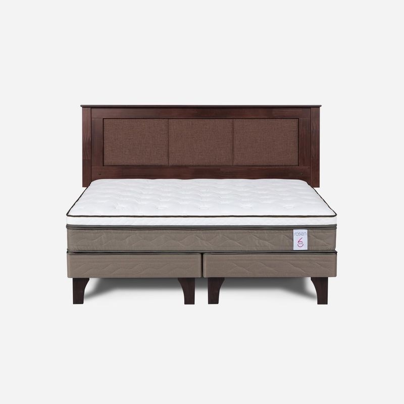 ROSEN - Cama Europea New Style 6 King + Respaldo Rosen