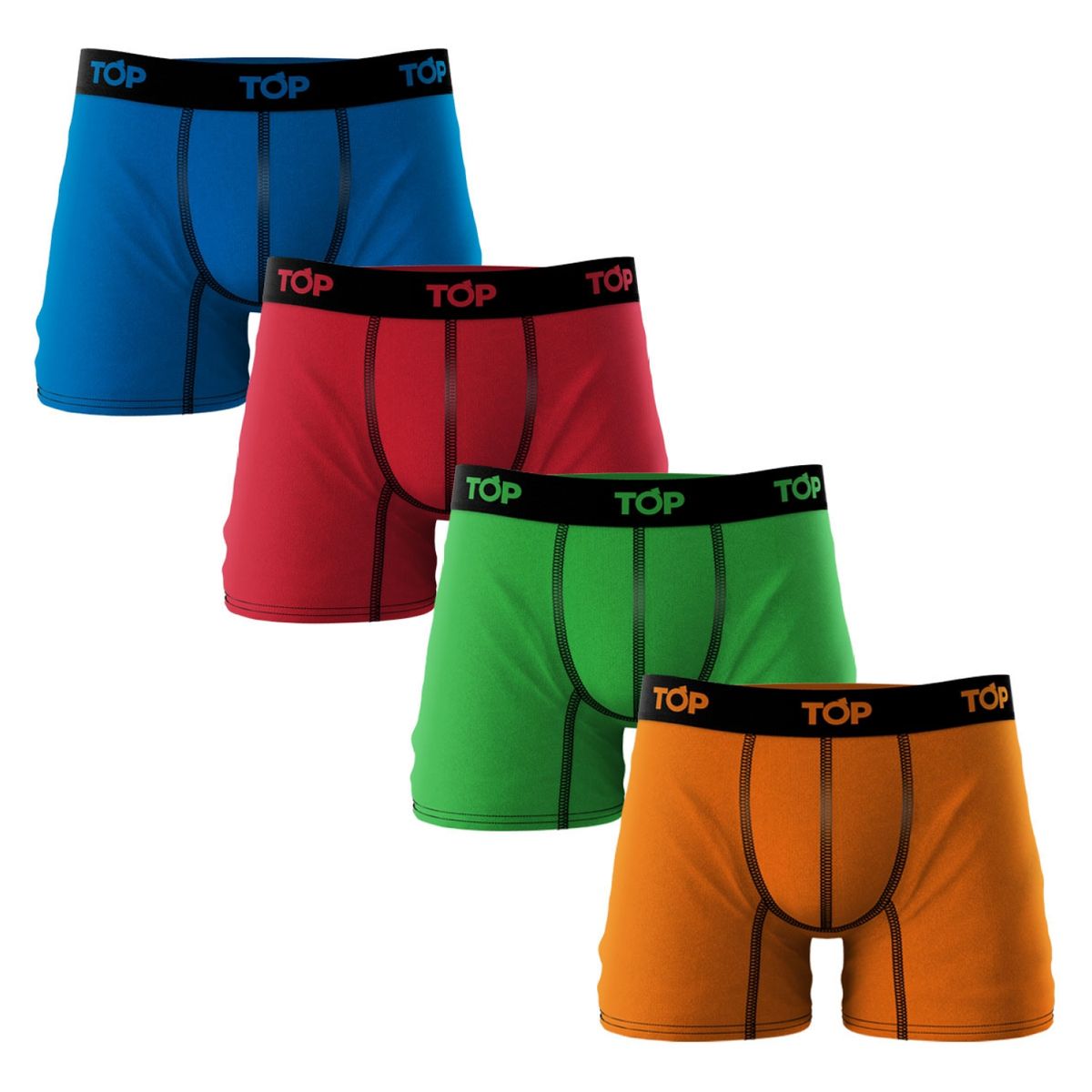 TOP - Pack de 4 Boxer de Algodón Hombre Top