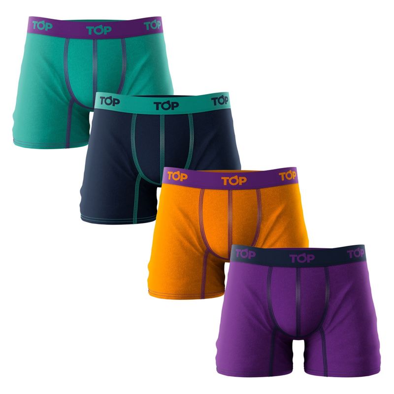 TOP - Pack de 4 Boxer de Algodón Hombre Top