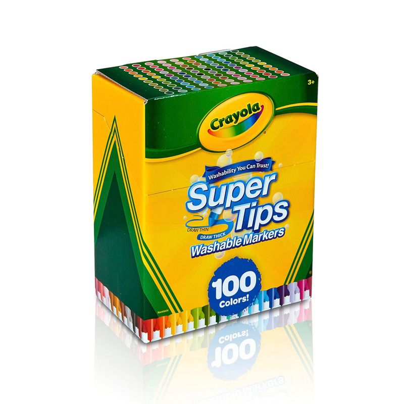 Crayola - Crayola Marcadores Supertip 100 Colores