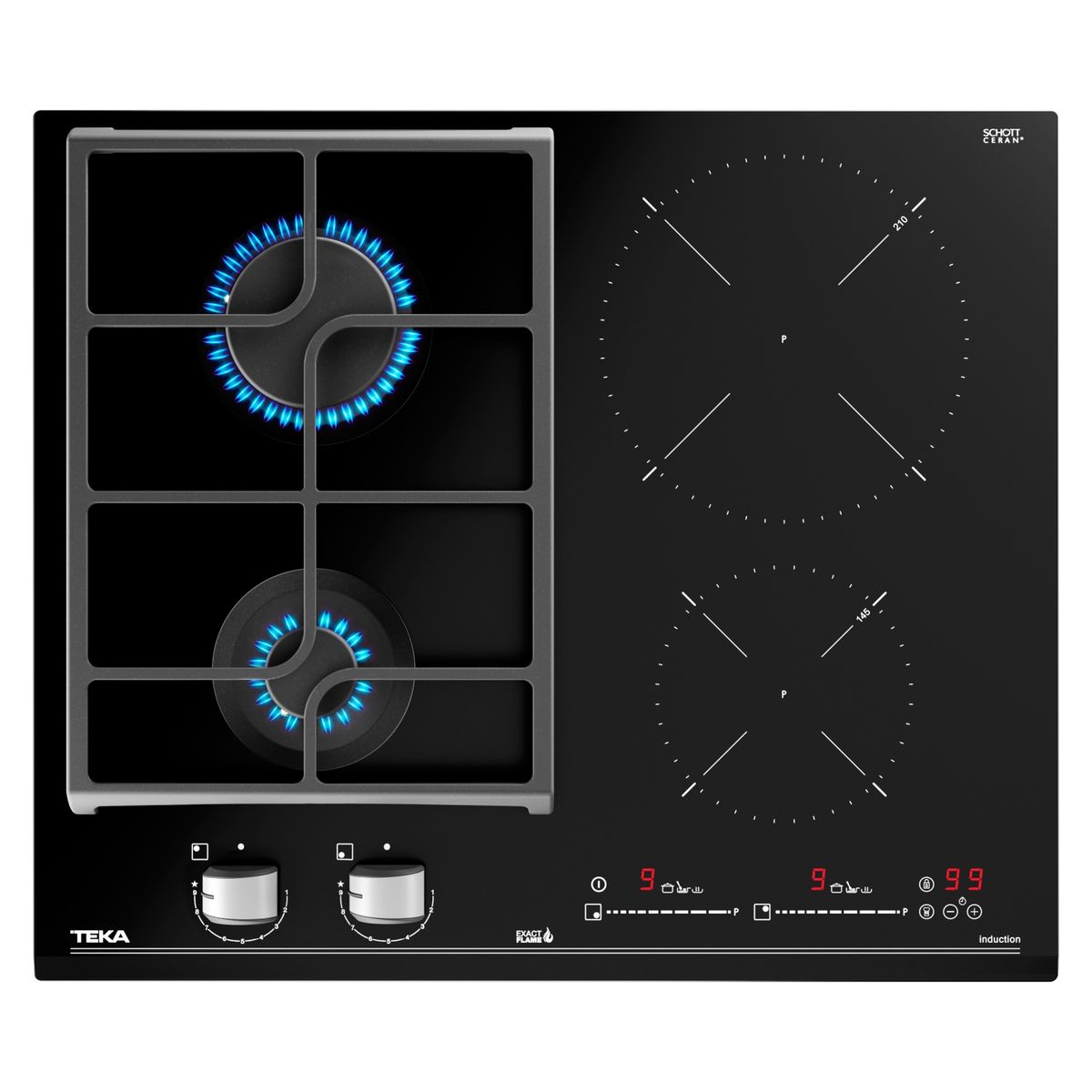 TEKA - Encimera Teka Gas + Inducción 4Q Jzc 64322 Abb Bk