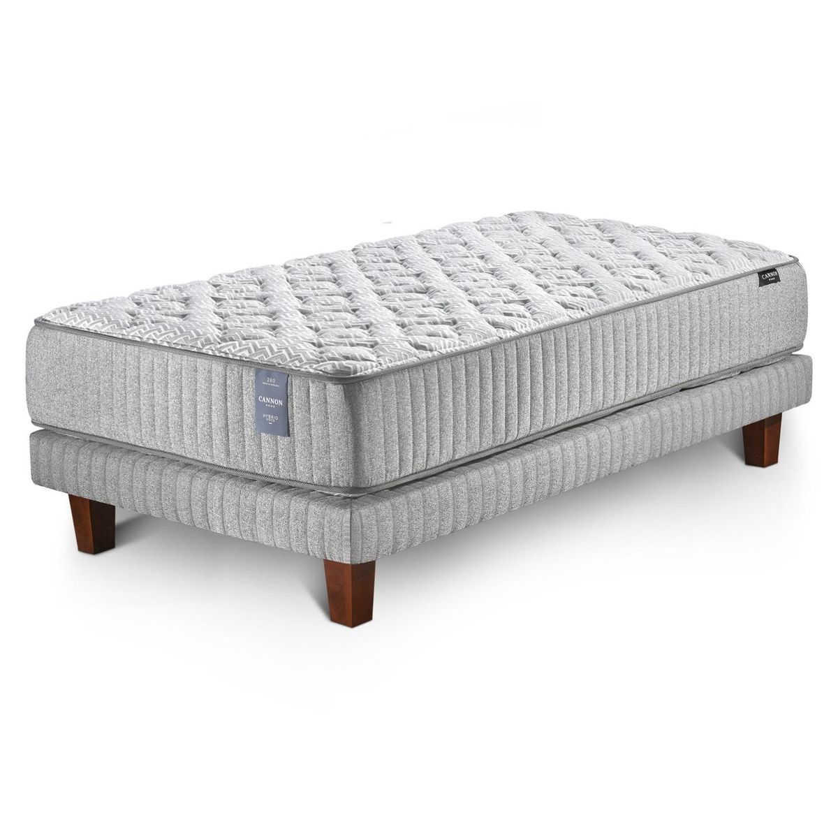 CANNON - Cama Europea Hybrid Vis 1.5 Plazas Cannon