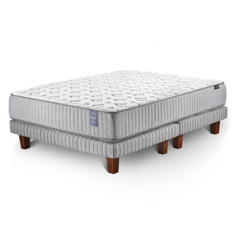 CANNON - Cama Europea Hybrid Visco King X 2.00Mt Base Dividida Cannon