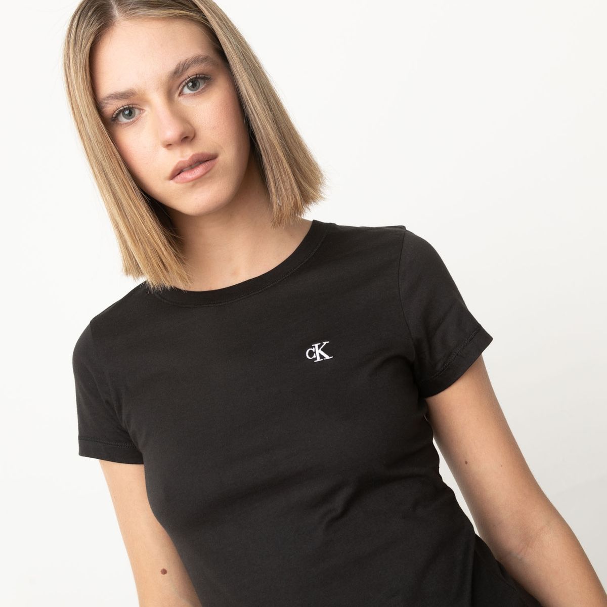 CALVIN KLEIN - Polera Manga Corta Mujer Calvin Klein