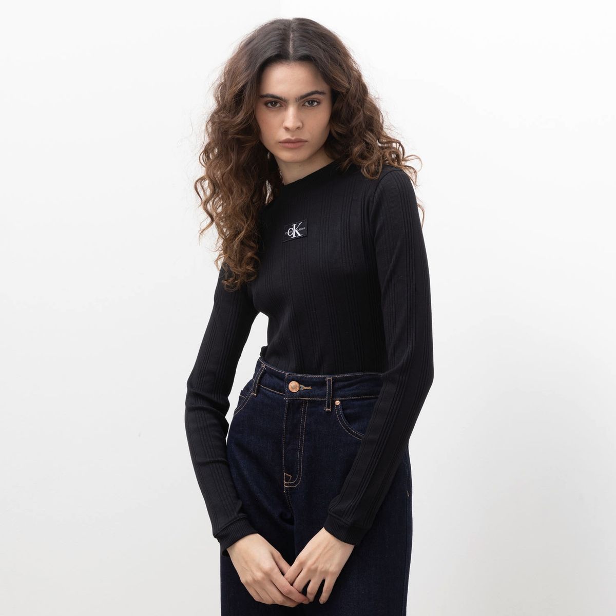 CALVIN KLEIN - Calvin Klein Polera Manga Larga Mujer