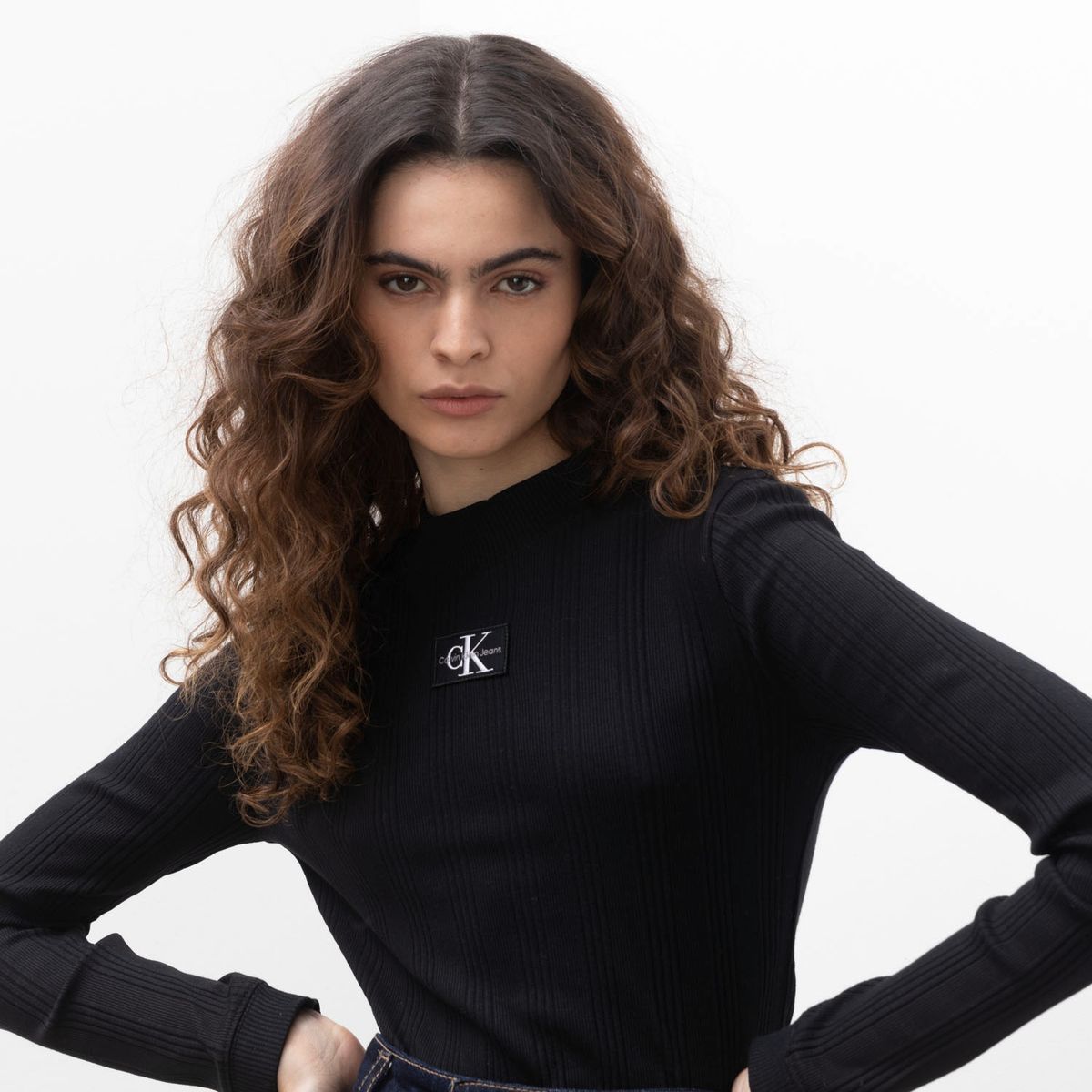 CALVIN KLEIN - Calvin Klein Polera Manga Larga Mujer