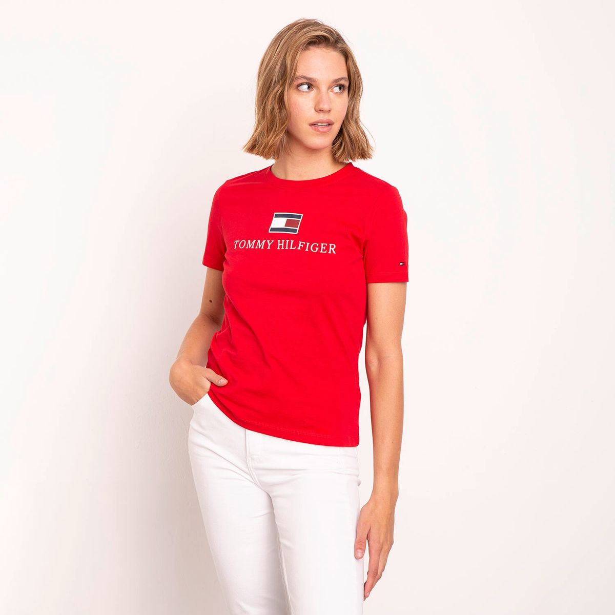 TOMMY HILFIGER - Polera Manga Corta Mujer Tommy Hilfiger