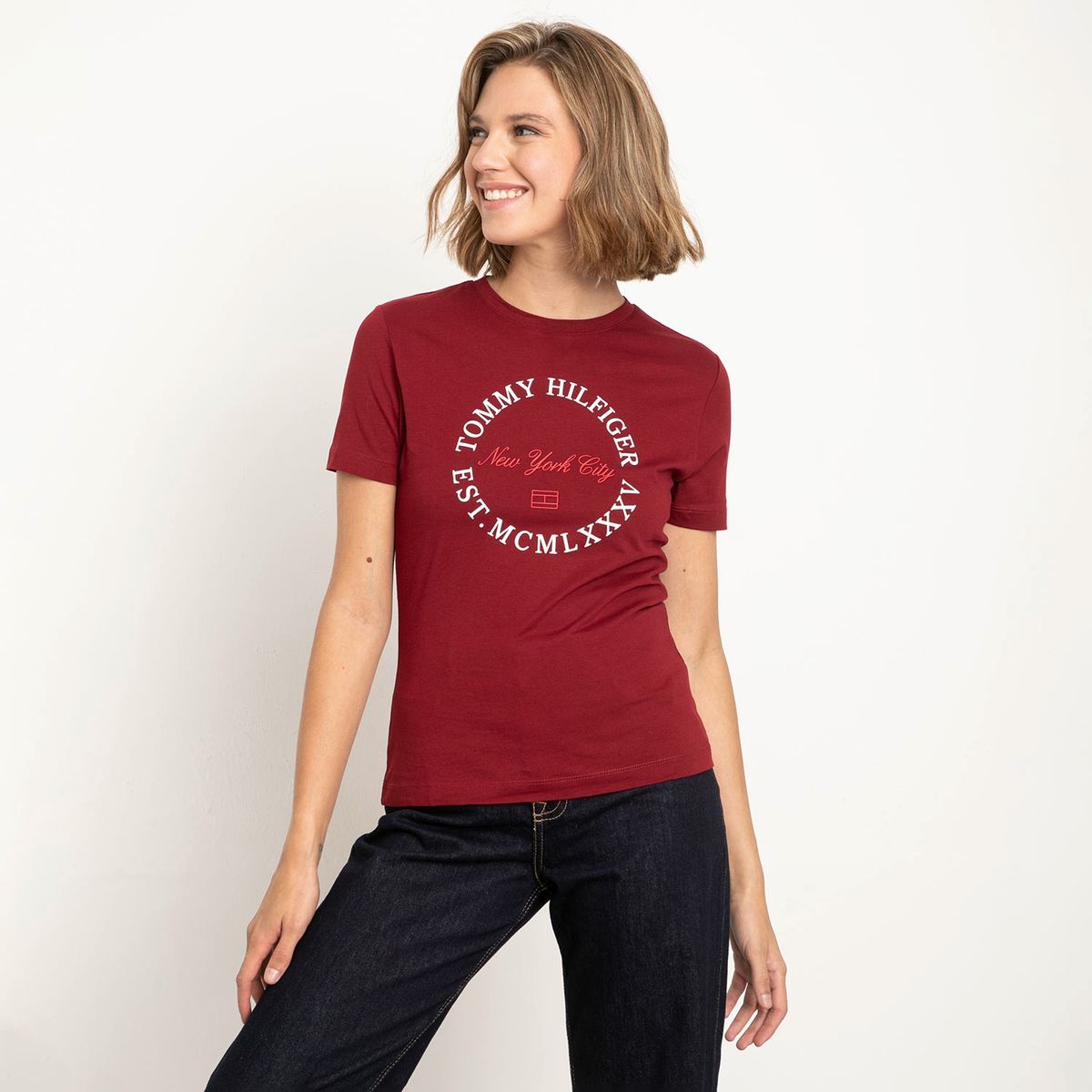 TOMMY HILFIGER - Polera Manga Corta Mujer Tommy Hilfiger