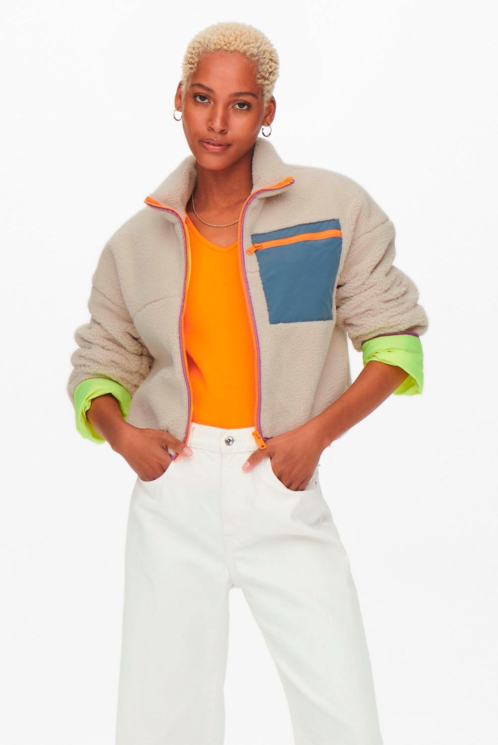ONLY - Poleron Sherpa Mujer Only