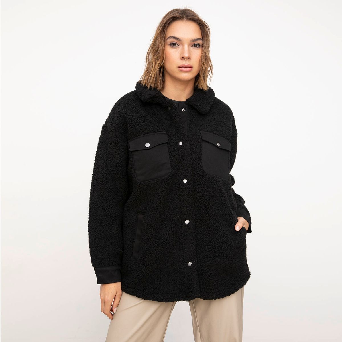 ONLY - Poleron Sherpa Mujer Only