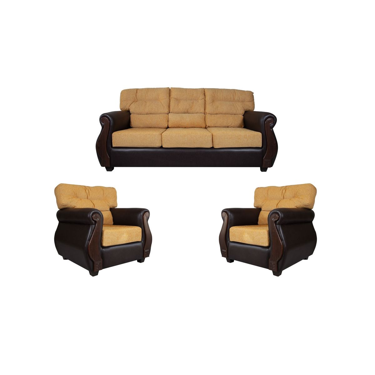 SANENZZO - Juego De Living Bukele 3+1+1 Sanenzzo