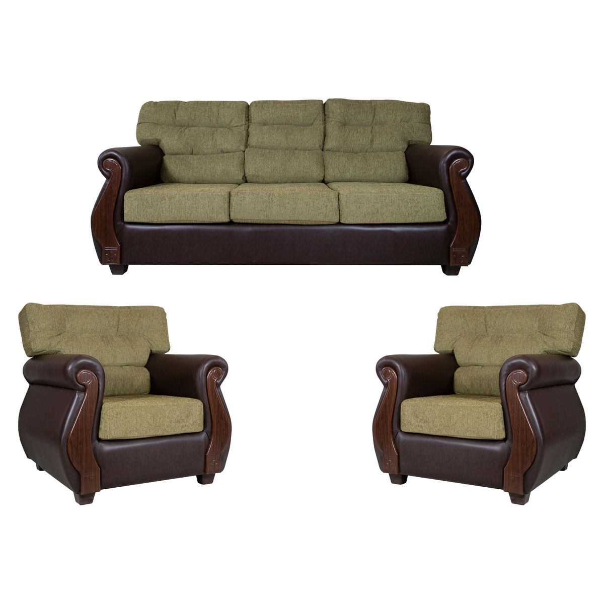 SANENZZO - Juego De Living Bukele 3+1+1 Sanenzzo