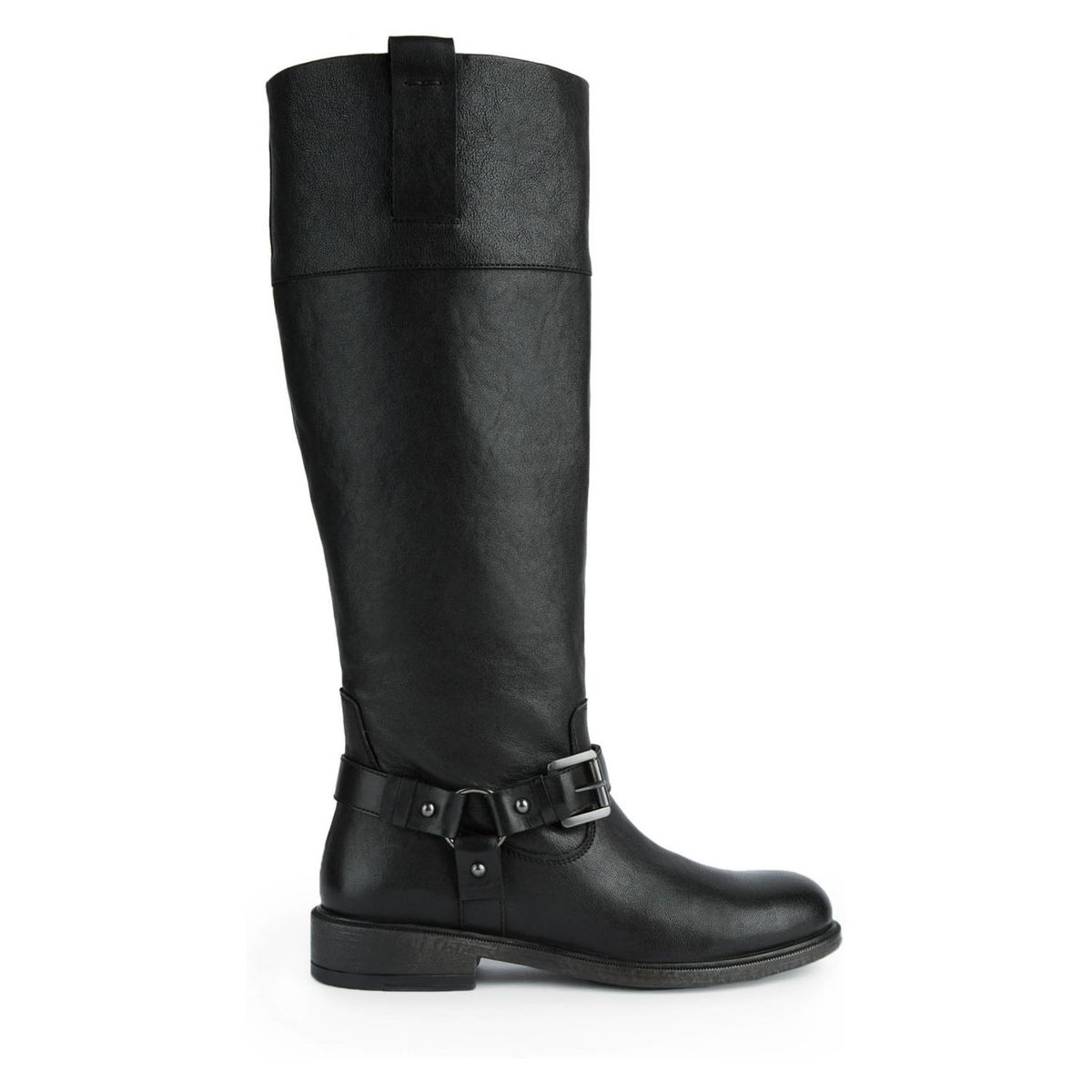GEOX - Bota Larga Mujer Cuero Negro Geox