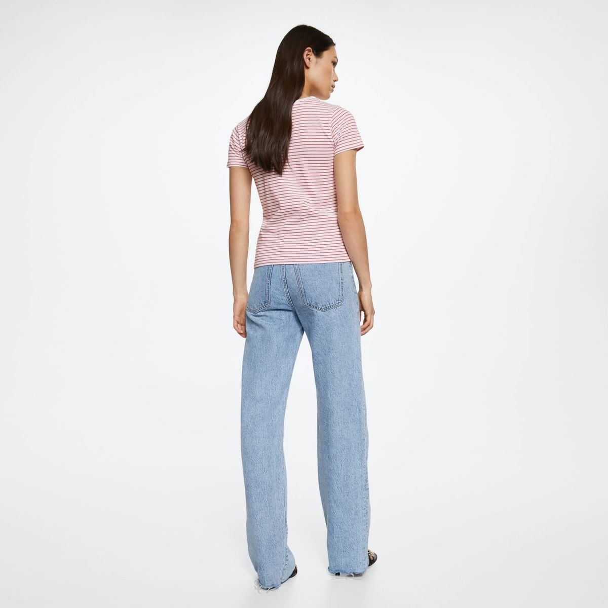 MANGO - Mango Polera Logo Metalizado Psmango Mujer