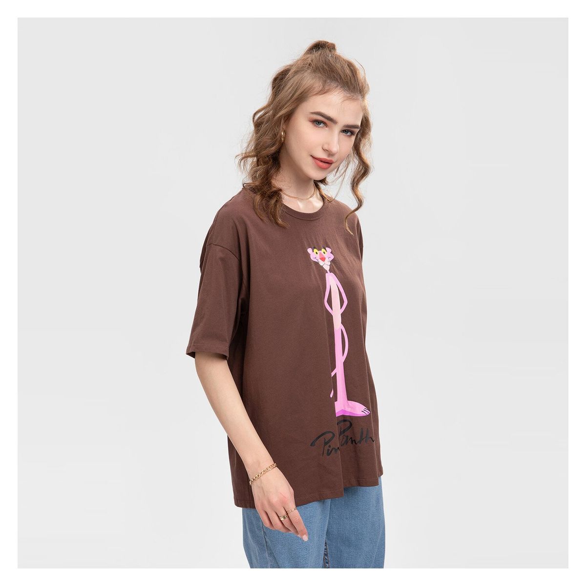 FASHION'S PARK - Polera Over Pink Panther Cafe