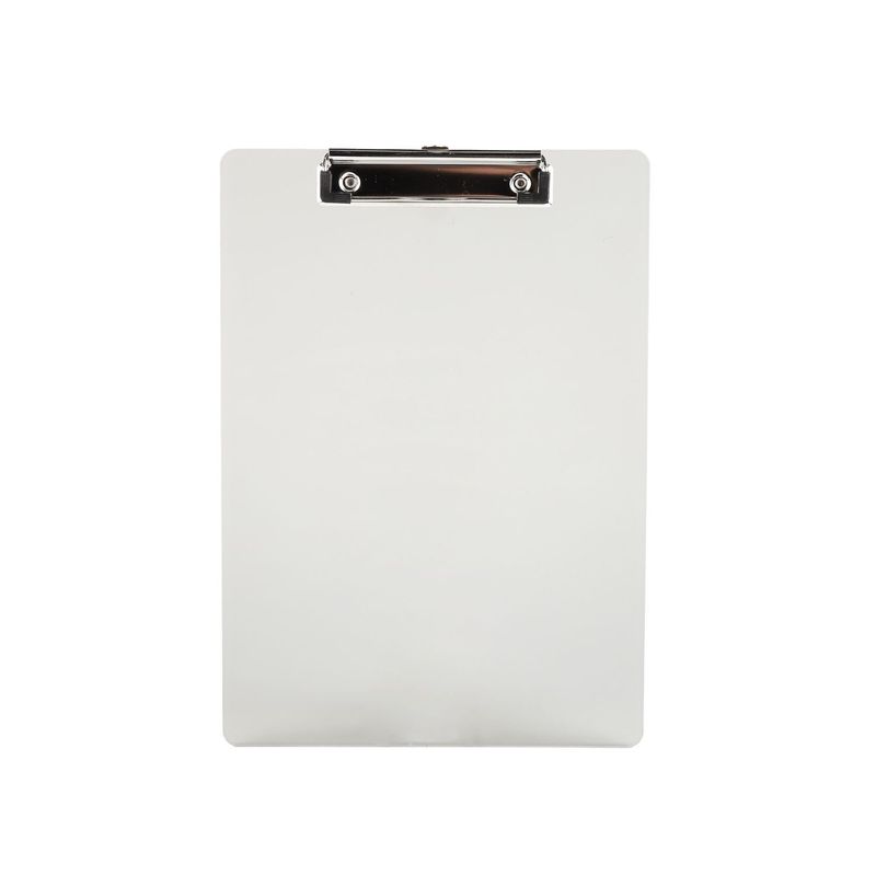 HOMEWELL - Tabla con Apretador de Hojas Blanca Plástica 22x31