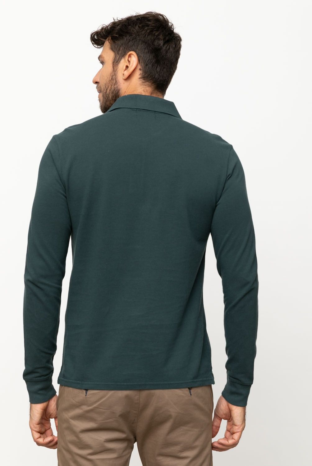 DOCKERS - Polera Con Cuello Pique Manga Larga Algodón Hombre Dockers