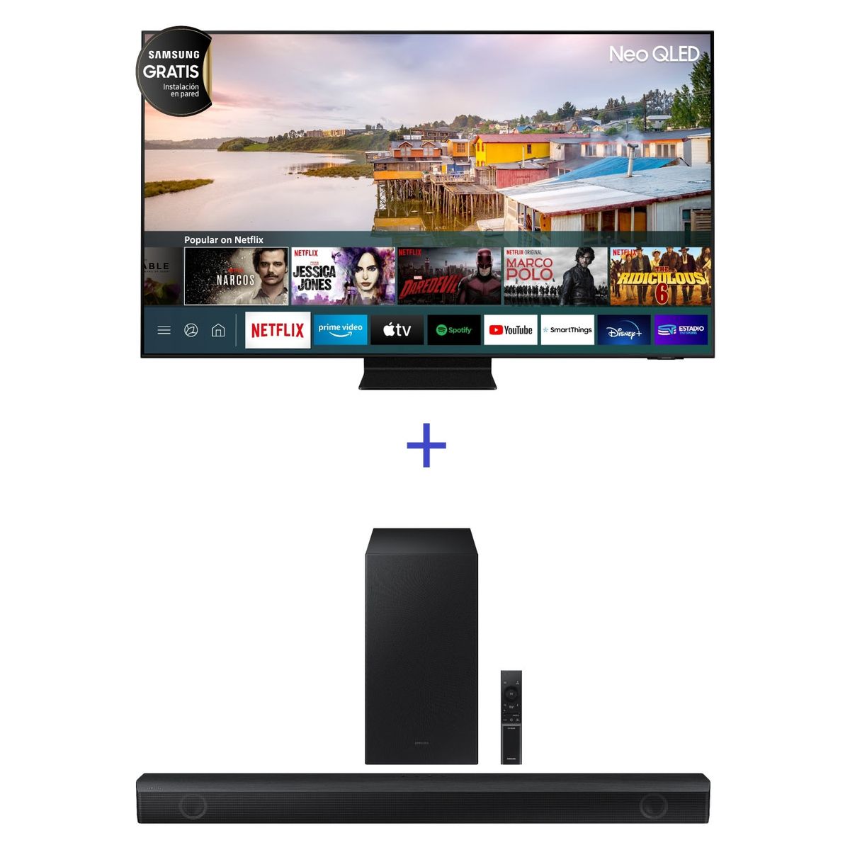 SAMSUNG - Neo QLED Samsung 50¿ QN90A 4K UHD Smart TV + Soundbar HW-B550 2.1 ch