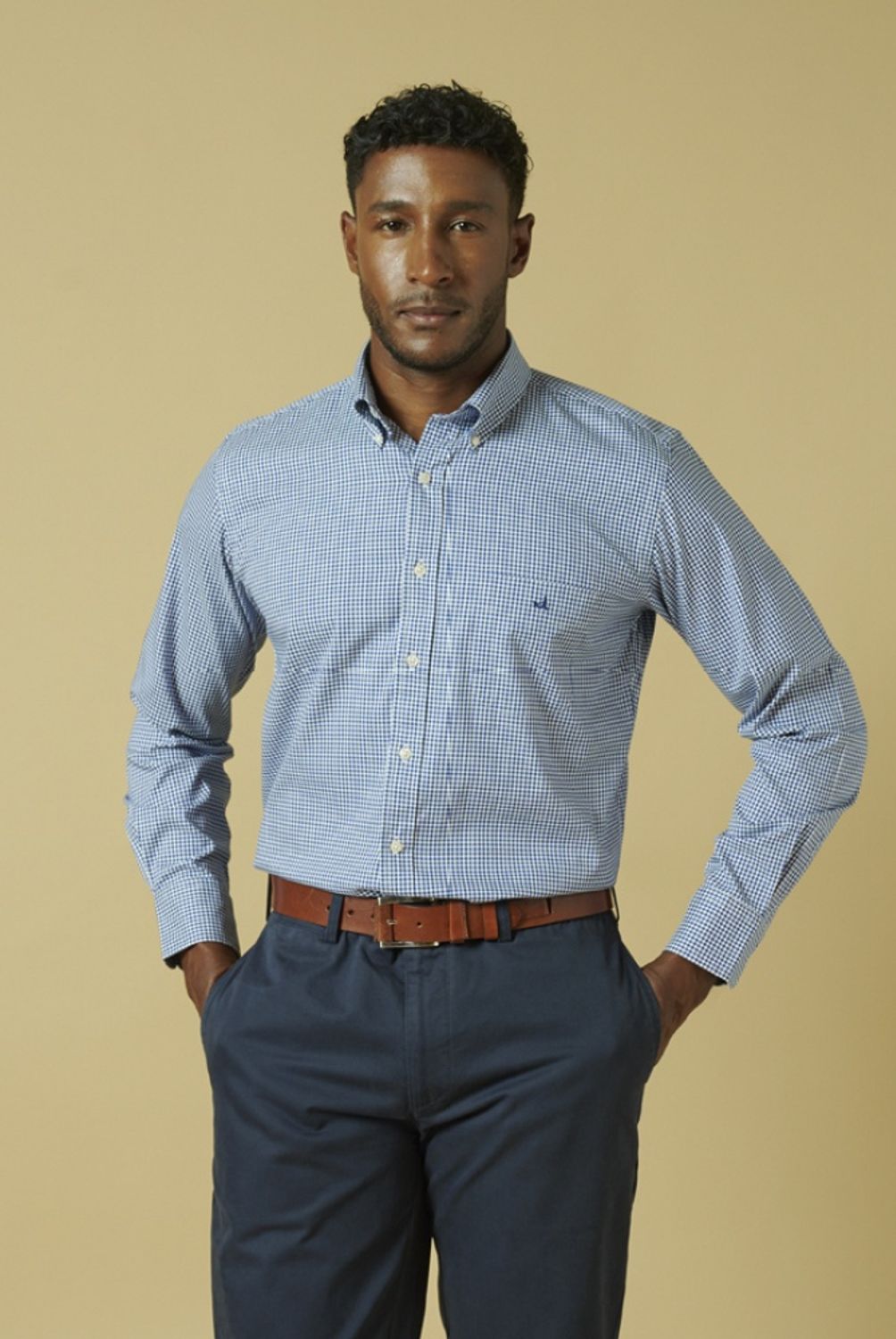 SAVILLE ROW - Saville Row Camisa Casual Manga Larga Algodón Easy Iron Hombre
