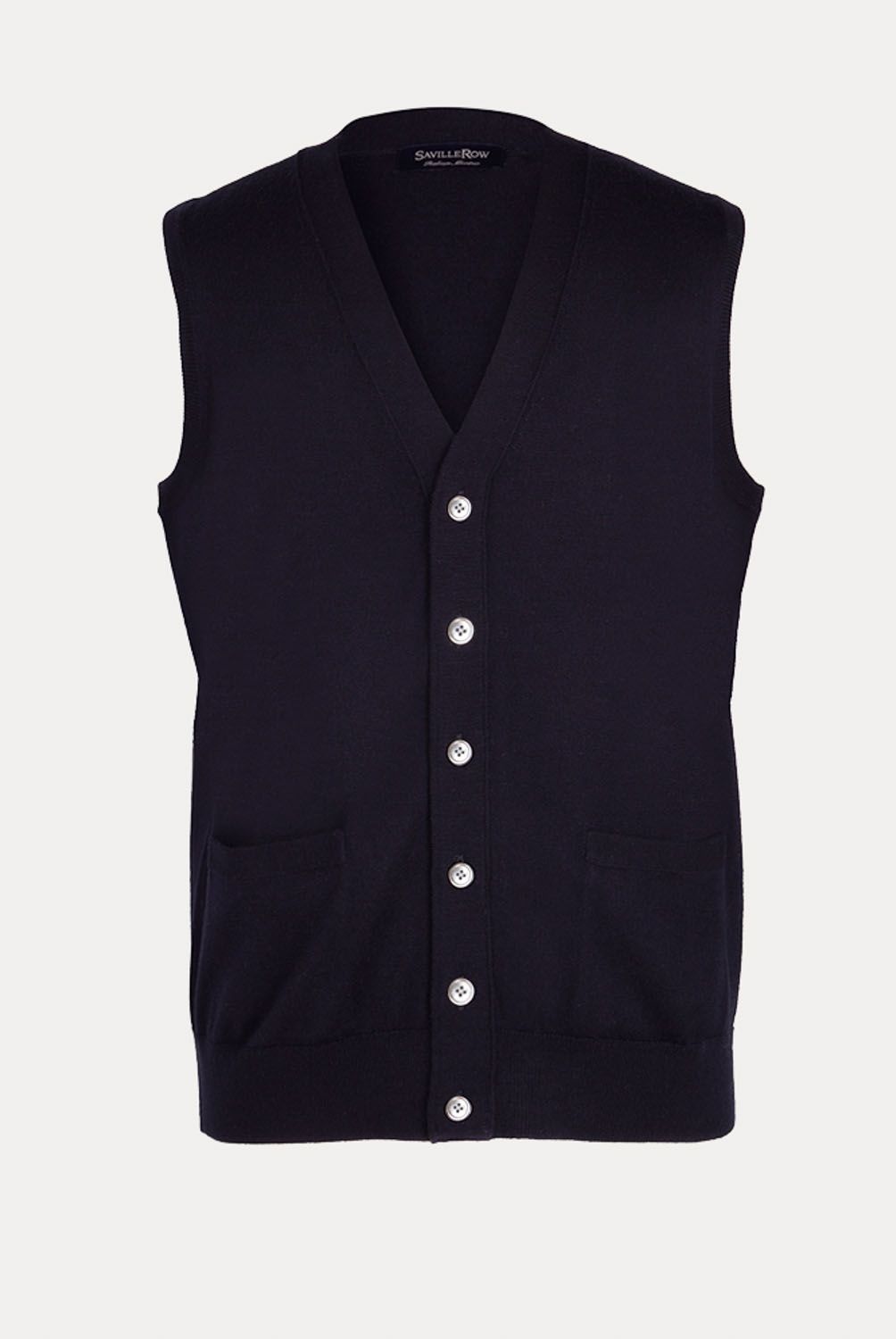 SAVILLE ROW - Saville Row Sweater sin Mangas Lana Merino Hombre