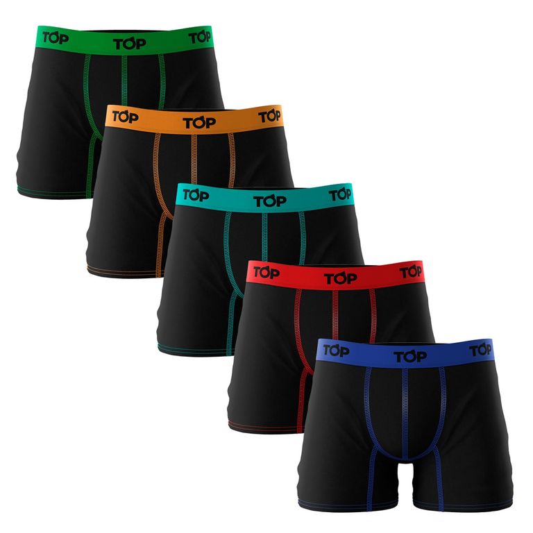 Pack De 5 Boxers Medios Algodón Hombre
