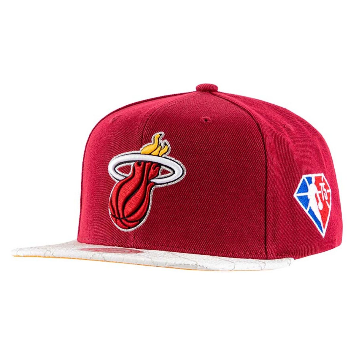 MITCHELL & NESS - Mitchell & Ness Jockey 75Th Platinum Snapback Heat Unisex